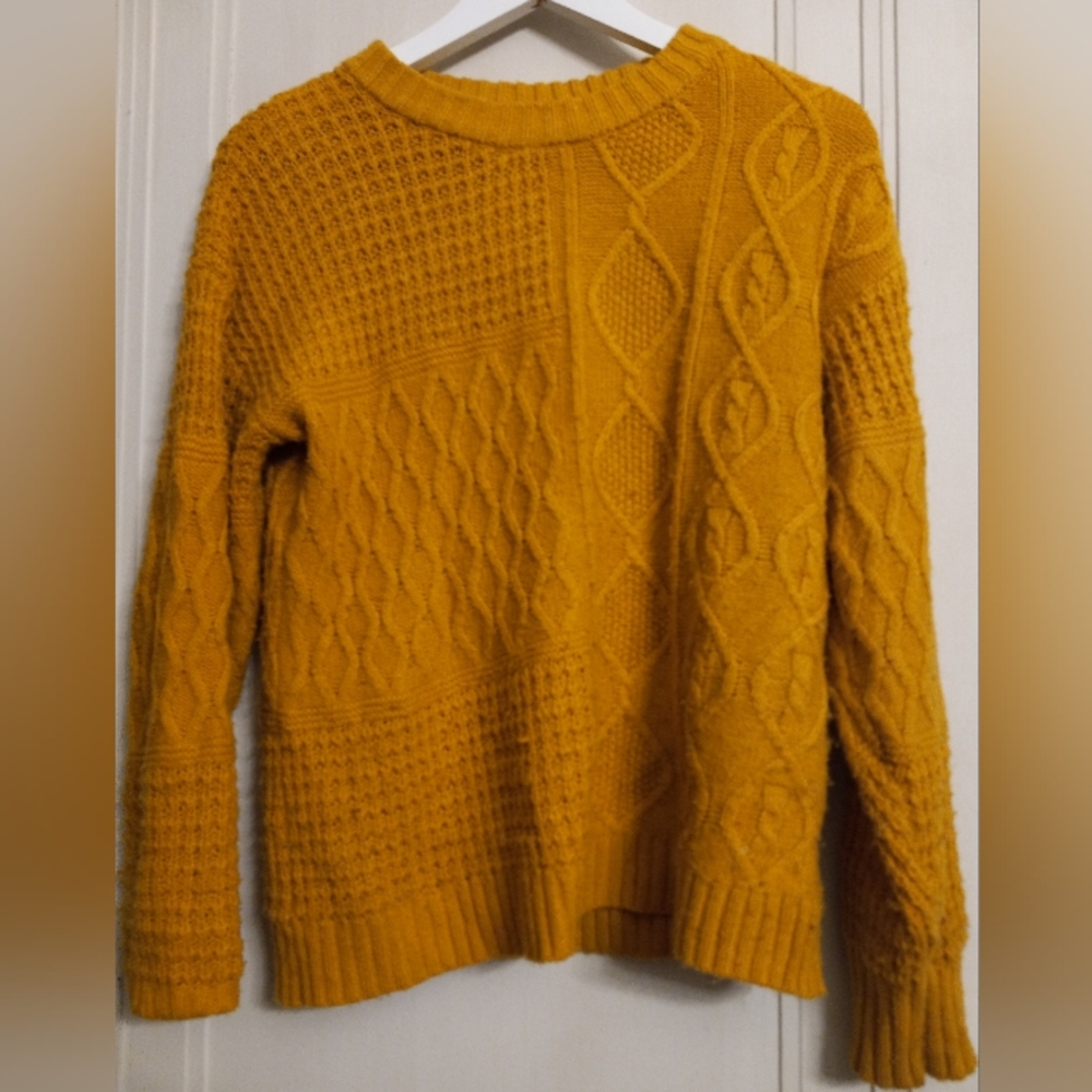 Time and Tru Mustard Knit Sweater